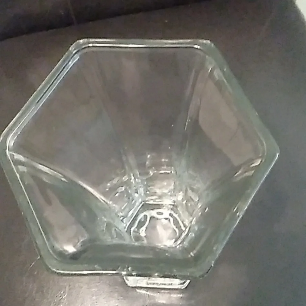 Crystal 6 Sided Flower Vase
